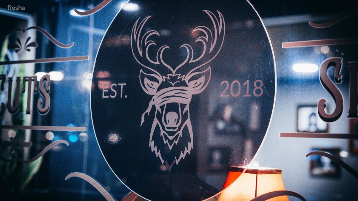 The Blind Stag Barber stag logo St Julian's Malta