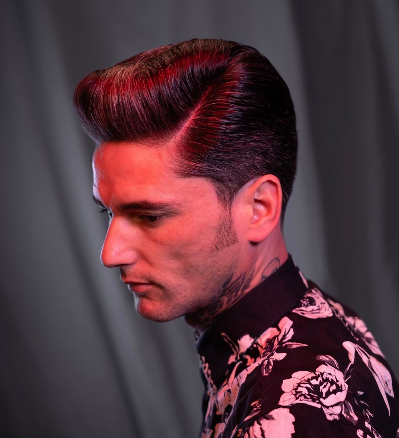 Textured quiff hairstyle at The Blind Stag Barber